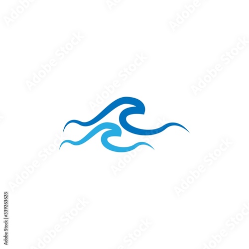 water wave vector template illustration