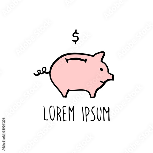 moneybox doodle icon