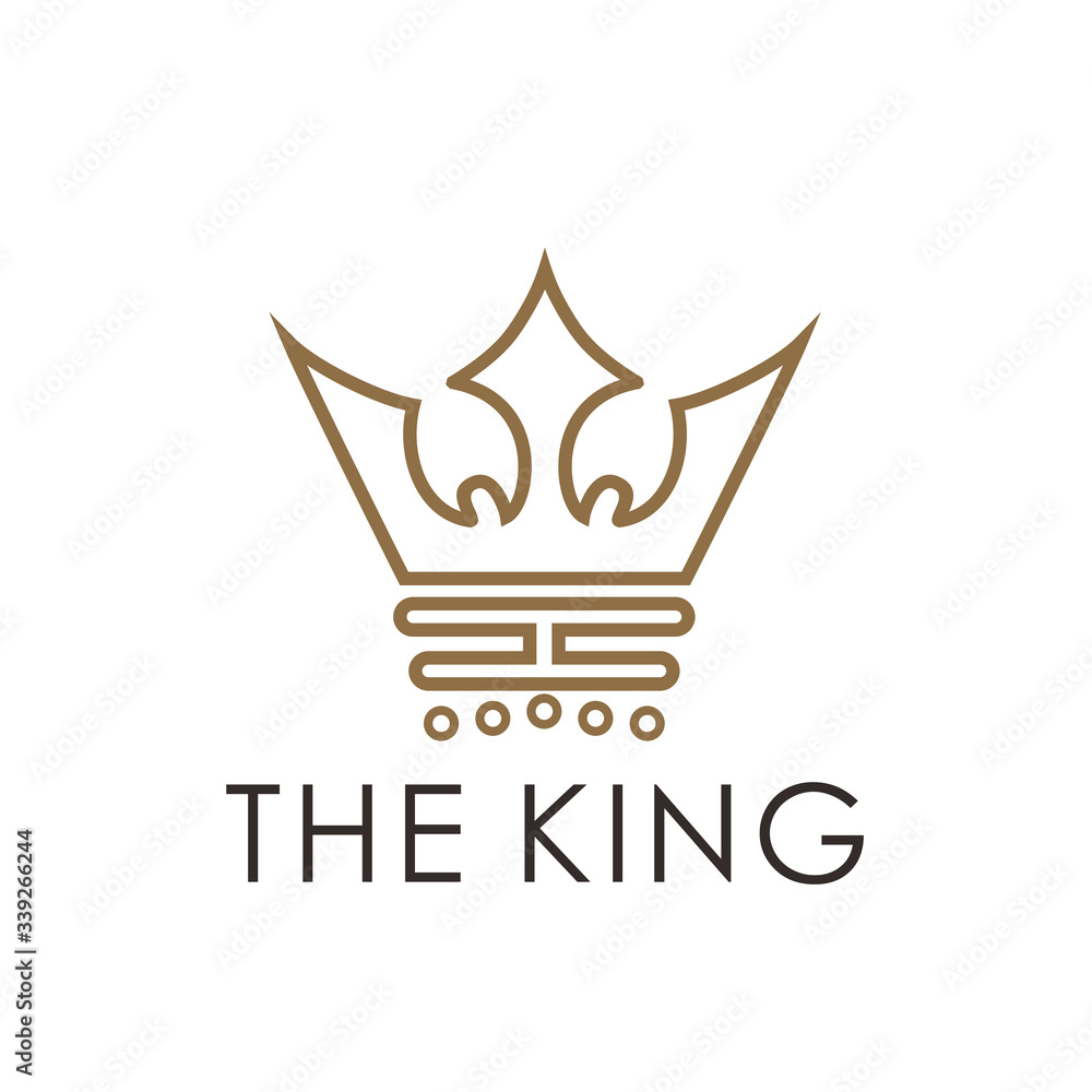 Logo Royal King Queen abstract Logo design vector template.Vintage Crown, Geometric symbol Logotype concept icon. Logo Royal King Queen abstract Logo design vector template.Vintage Crown, Geometric symbol Logotype concept icon.
