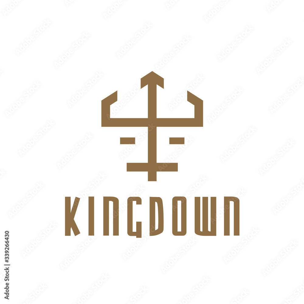 Logo Royal King Queen abstract Logo design vector template.Vintage Crown, Geometric symbol Logotype concept icon. Logo Royal King Queen abstract Logo design vector template.Vintage Crown, Geometric symbol Logotype concept icon.