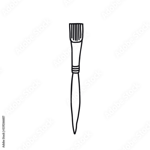 paint brush doodle icon