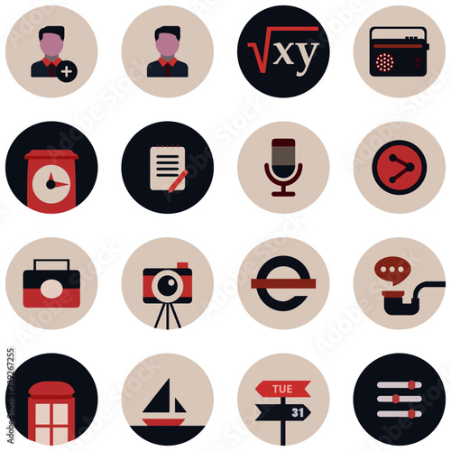 Mild Brown Color themed Android Icon Pack for web and mobile applications