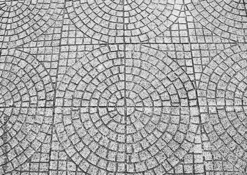Historical pavement texture on an old street.