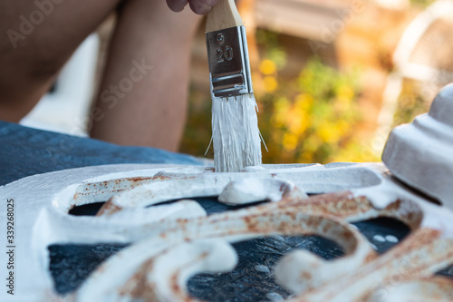 Obraz na płótnie Peinture fer pour rénovation.