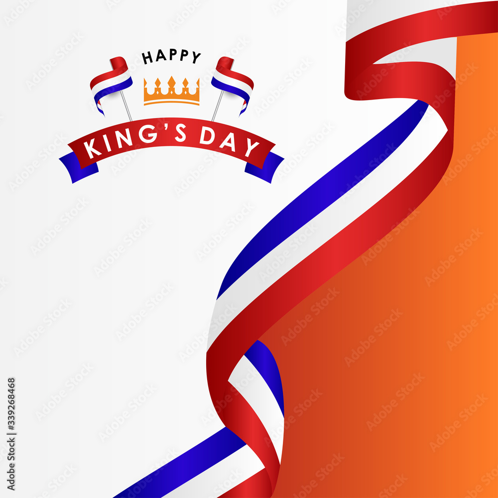 Obraz premium Kings Day Vector Design Template Illustration