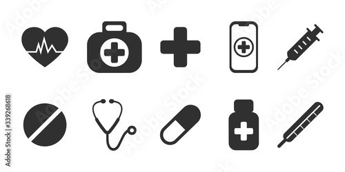 Isolated medical icon set vector
