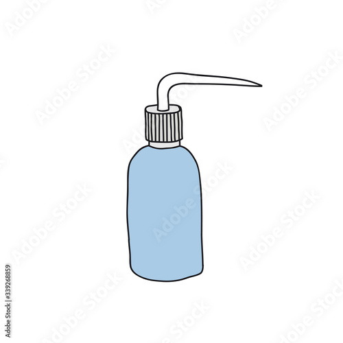 bottle for washing the skin doodle icon