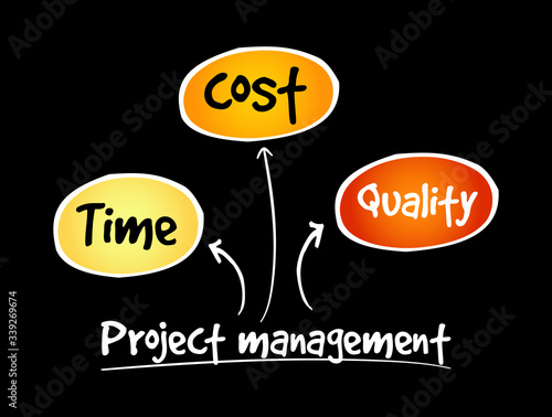 Project management mind map, business concept for presentations and reports