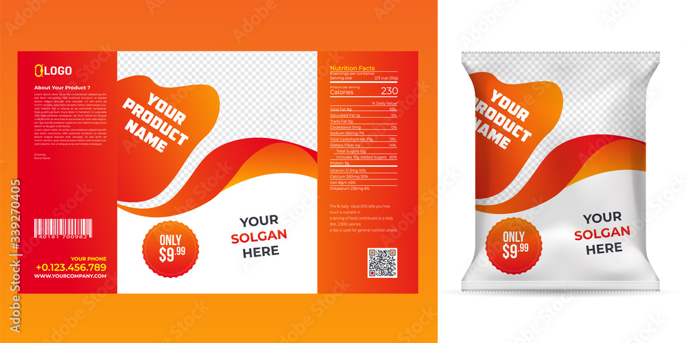 Realistic vector design Potato chips packaging template Stock Vector Adobe Stock Realistic vector design Potato chips packaging template Stock Vector Adobe Stock