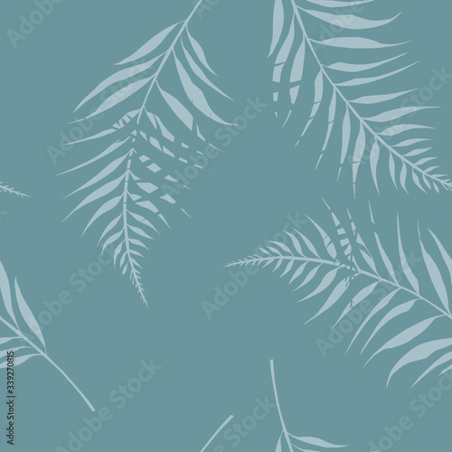 Vector seamless pattern with fern ornament