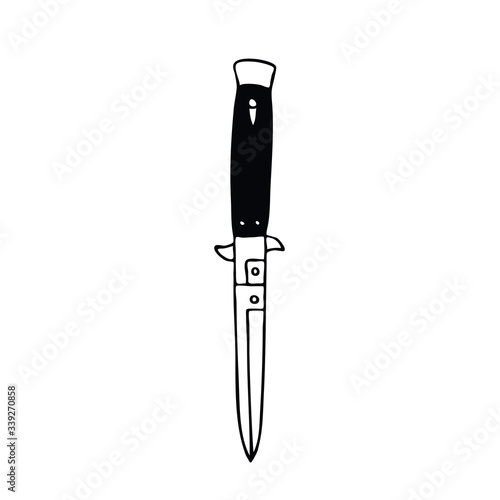 knife traditional tattoo flash