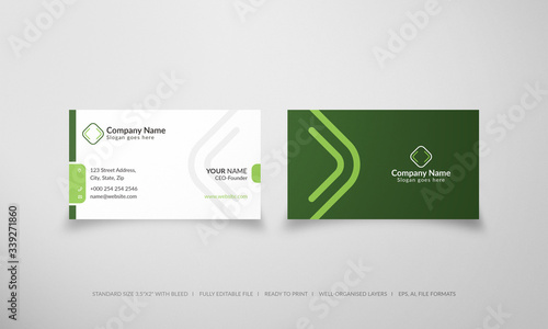 Flat modern design green color fully editable template