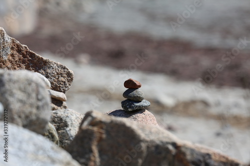 Canvas Print Stacked Stones