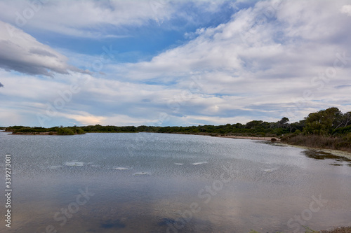 Lake with calm waters after the storm