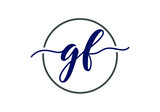 Initial Monogram Letter GF Logo Design Vector Template. GF Letter Logo Design