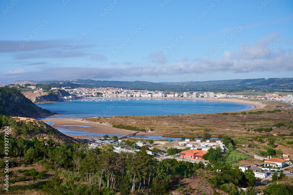 View over the village and bay of São Martinho do Porto