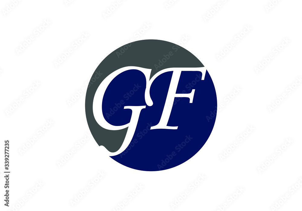 Initial Monogram Letter GF Logo Design Vector Template. GF Letter Logo Design Initial Monogram Letter GF Logo Design Vector Template. GF Letter Logo Design