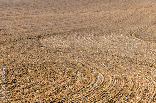 Curves and splines in a plowed field for backgrounds