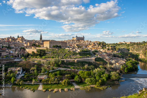 Toledo   Spain. 04 24 2016.Panoramic view of the city of Toledo