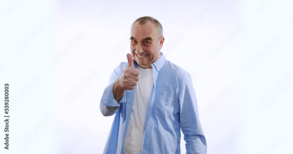 Man showing a gesture class with one hand. Isolated on white. Man showing a gesture class with one hand. Isolated on white.
