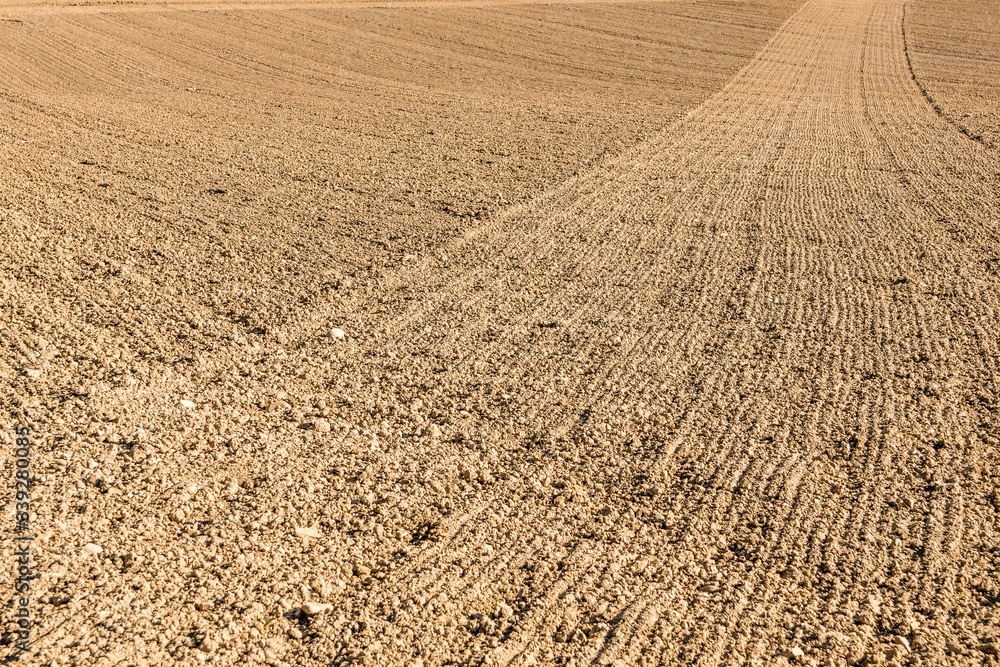 Curves and splines of plowed field for backgrounds