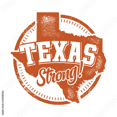 Vintage Texas Strong Rubber Stamp
