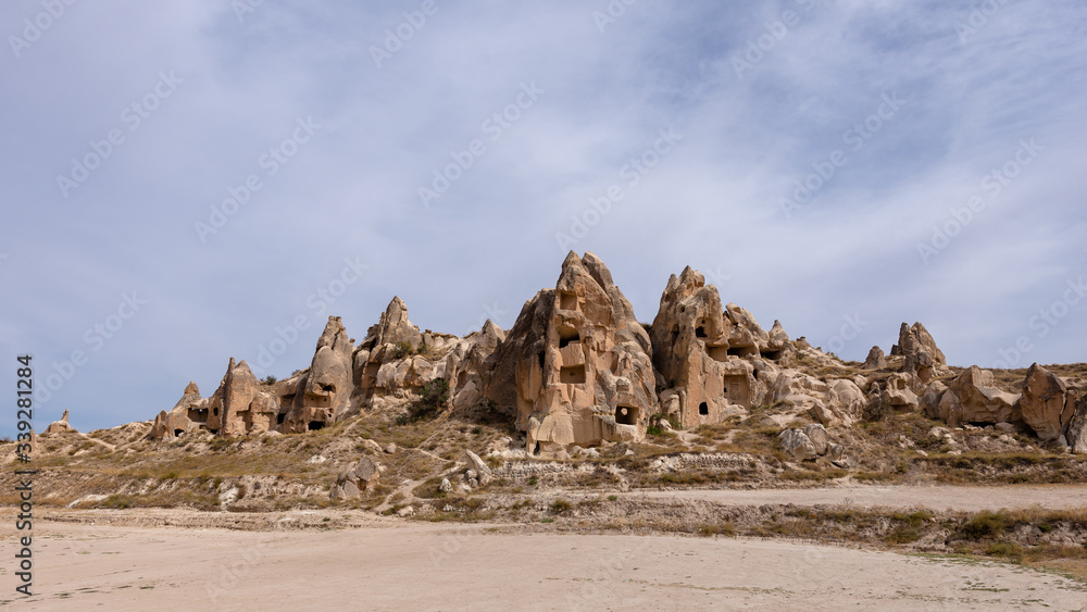 Goreme national park. Rock formations in Sword Valley, Cappadocia, Nevsehir, Turkey