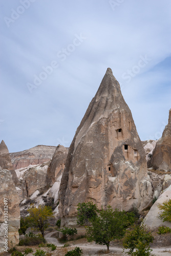 Goreme national park. Ancient house made in rock in Sword Valley, Cappadocia, Nevsehir, Turkey