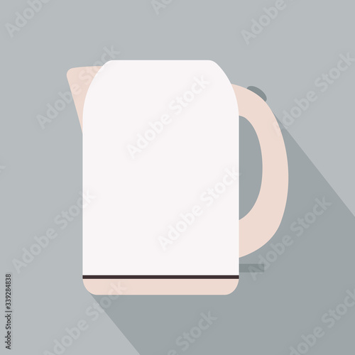 Electric kettle, teapot. Kitchen appliance. Kitchen domestic electrical equipment. Flat vector illustrations. Isolated cooking icons.