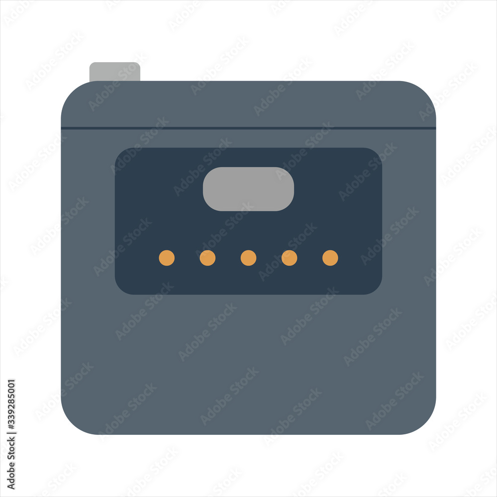 Double boiler, steamer. Kitchen appliance. Kitchen domestic electrical equipment. Flat vector illustrations. Isolated cooking icons. Double boiler, steamer. Kitchen appliance. Kitchen domestic electrical equipment. Flat vector illustrations. Isolated cooking icons.
