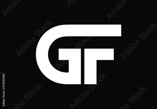 Initial Monogram Letter GF Logo Design Vector Template. GF Letter Logo Design