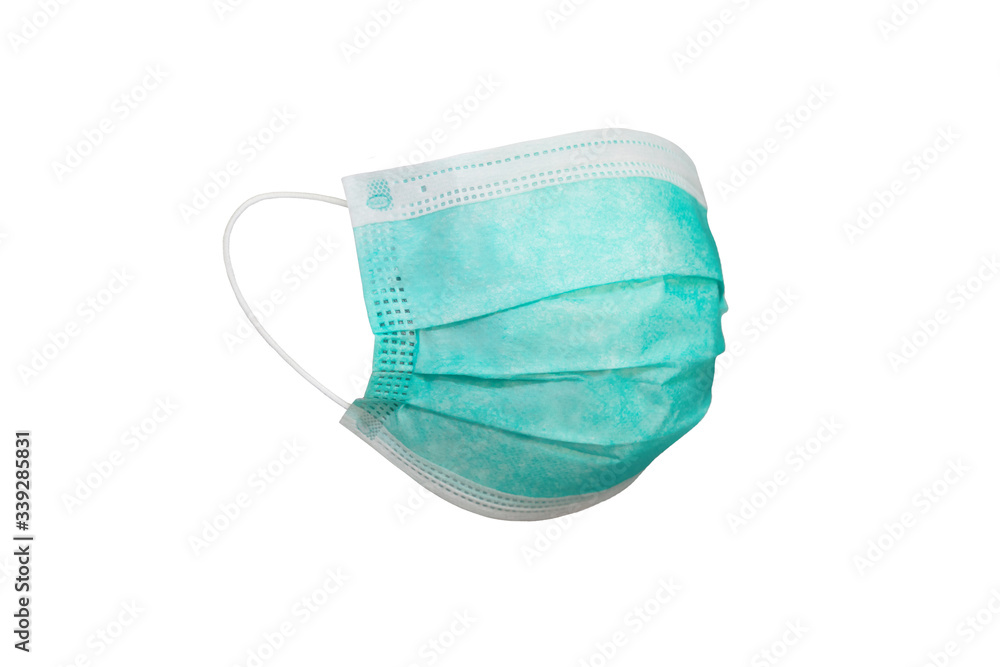 45 degree view medical mask in isolated 45 degree view medical mask in isolated