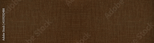  Dark chocolate brown natural cotton linen textile texture background banner panorama