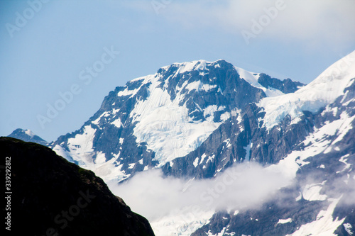 mountain landscape with snow  Alaska 