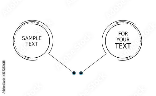 Area for your text. Names of digital callouts. Layout element for web, brochure, infographics. Vector illustration.	