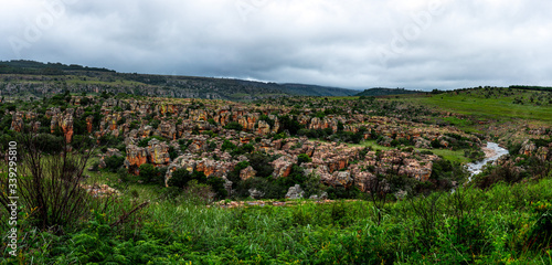 Bourke's poholes in the Blide river canyon on the Panorama Route in South Afrika, SA, during summertime holiday travel