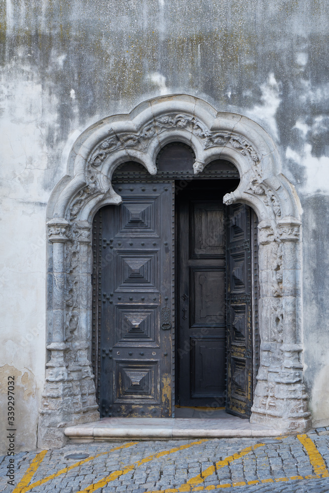 Savior church igreja do salvador door in Elvas Alentejo, Portugal