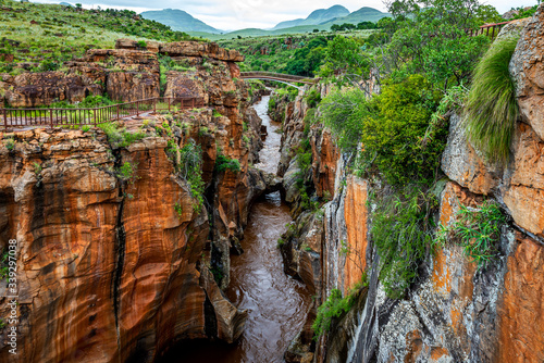 Incredible Bourke's poholes in the Blide river canyon on the Panorama Route in South Afrika, SA, during summertime holiday travel