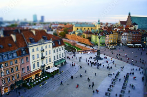 View of old twon Warsaw Castle Square