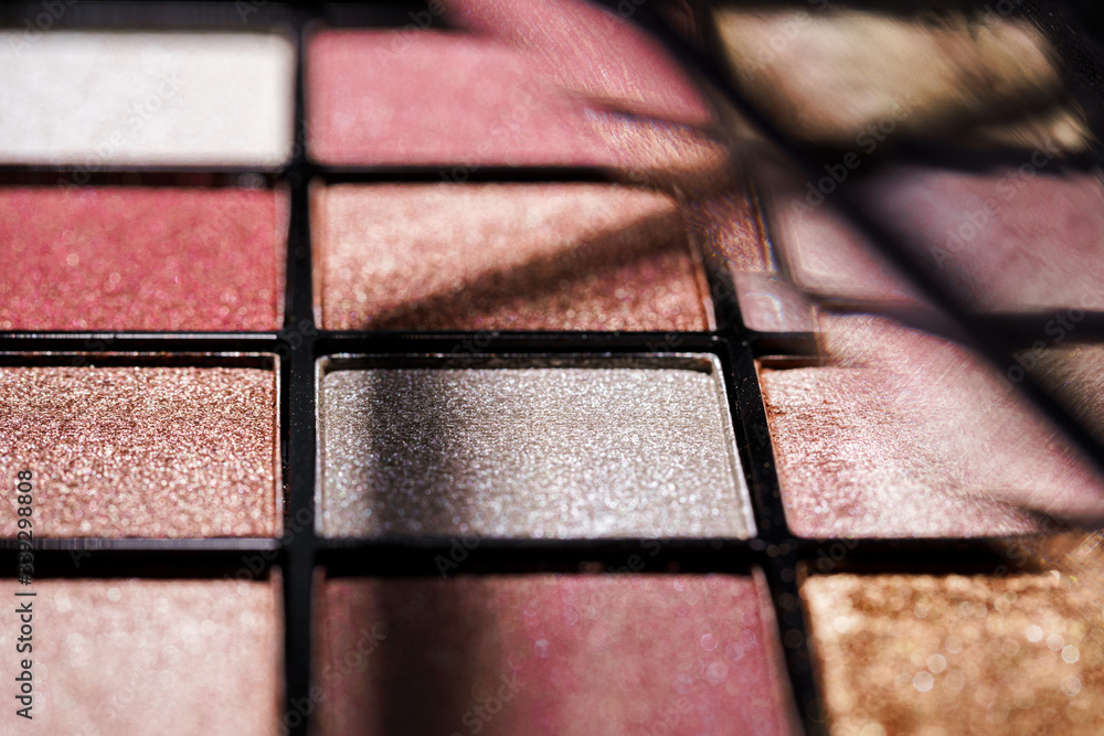 Palette of colorful eye shadows Palette of colorful eye shadows