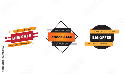 Big Sale. Super Sale. Big Offer Graphic Elements Vector