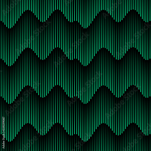 Vector geometric seamless pattern. Modern geometric background. Repeating geometric background with curving wavy lines.