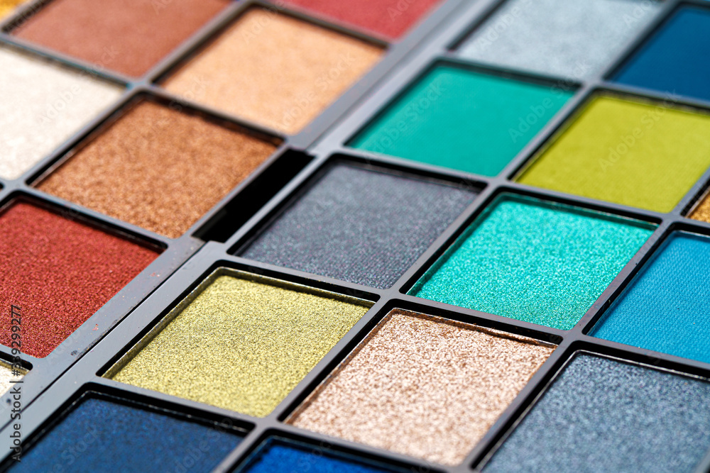 Fototapeta premium Make up colorful eyeshadow palettes