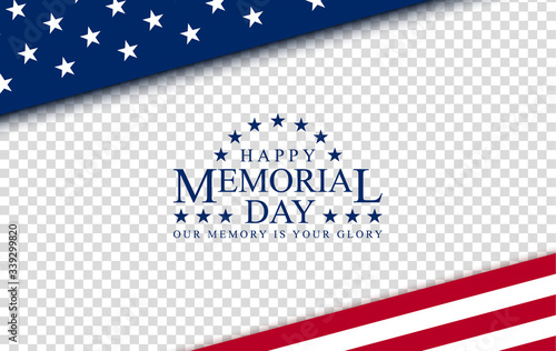 Fényképezés Memorial day with, vector image, poster and banner for the holiday and sales day