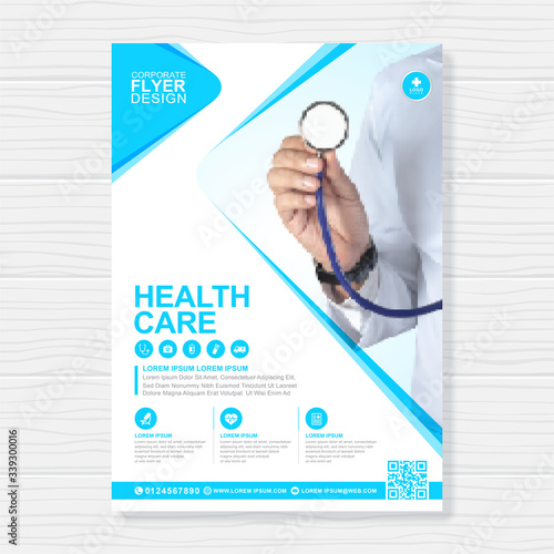  Corporate healthcare and medical cove a4 flyer design template for print