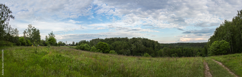 panoramic view of the hilly landscape