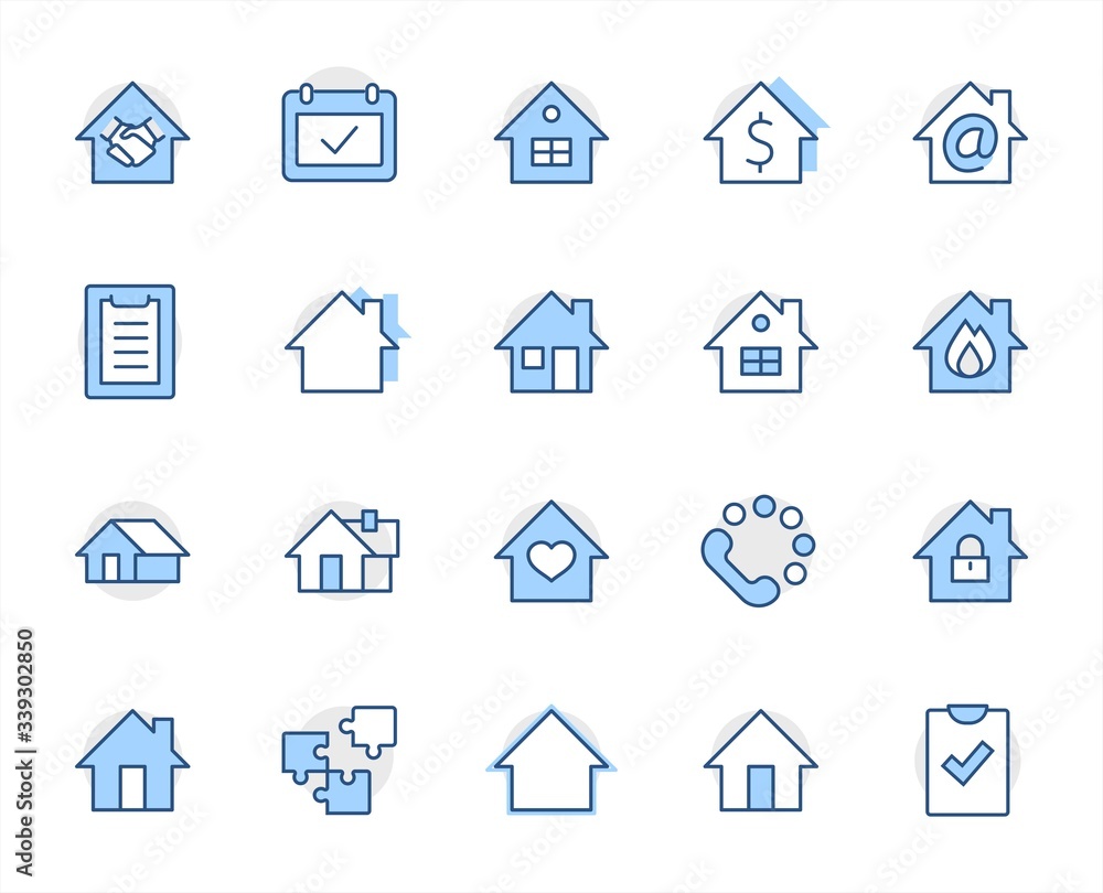 Set of House Vector Home Line Icons. Contains symbols of Conclusion of Contract, Heart, Drop of water, fire, money and more. Editable Stroke. 32x32 pixels. Set of House Vector Home Line Icons. Contains symbols of Conclusion of Contract, Heart, Drop of water, fire, money and more. Editable Stroke. 32x32 pixels.