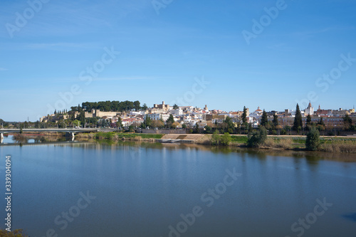 Puente de Palmas bridge view of Badajoz city, Spain © Luis