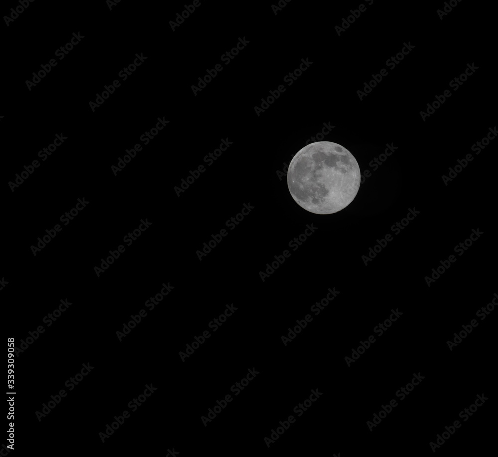 High Detail, Bright Super Moon on Black background High Detail, Bright Super Moon on Black background