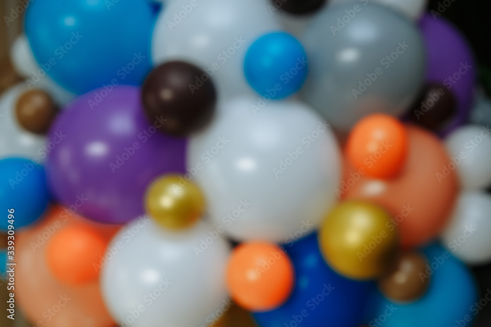 Naklejka premium air balloons. celebration. children's holiday. colored balloons